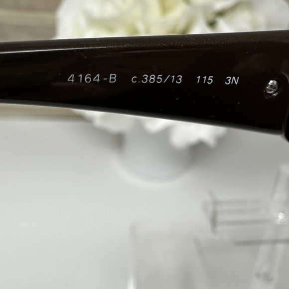 Chanel Y2K Vintage CC Logo Camellia Flower Brown Frameless Sunglasses 4164-B - Picture 6 of 14